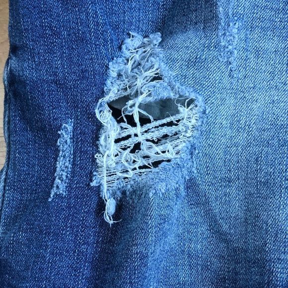 Legend Luxury Denim Design Size 27 Distressed “BAD GIRL” Medium Blue Was… - Picture 3 of 13